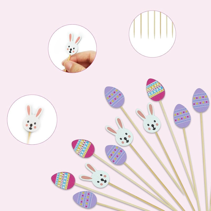GRSECPO 100 Pack Rainbow Colored Fancy Toothpicks - Image 2